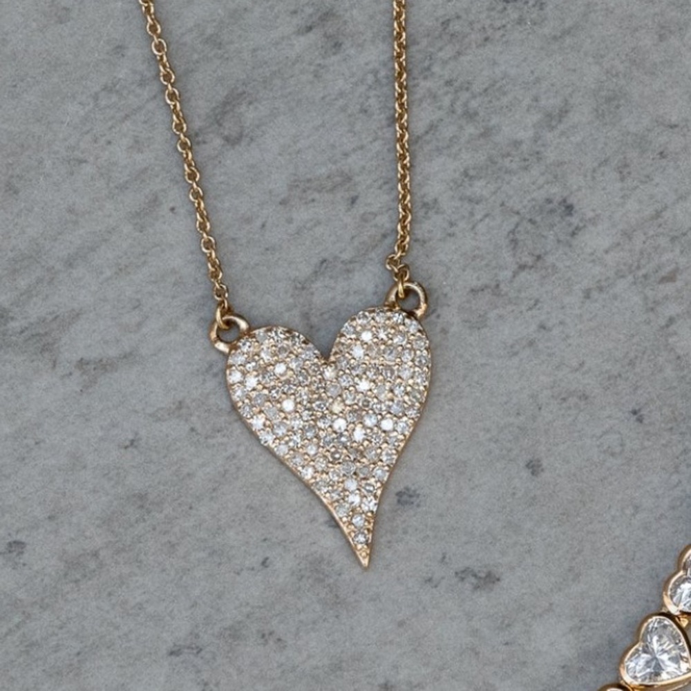18k 0.83ct Heart Necklace - Picture 3 of 12